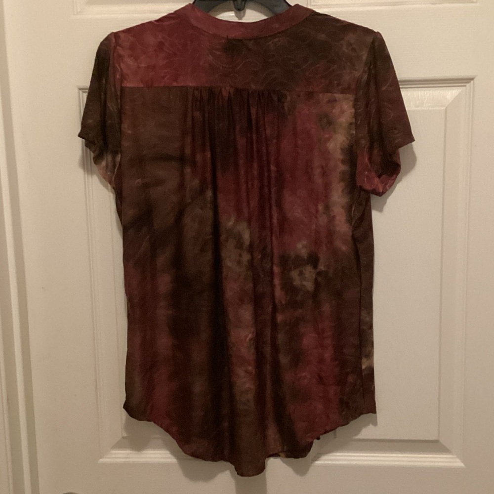 Elegant Tie-Dye Blouse with Stud Accents by Sienna Grace. Junior M. (C5) - Picture 3 of 6